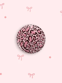 1pc/6pcs 4.4cm Y2K Pink Fun Pattern Button Badge,Inspirational Slogan & Pink Leopard,Bag Charm Clothing Accessory,Fun Gift For Friends, Family, Teachers And Classmates,Perfect For Halloween And Christmas - Multicolor - View 12
