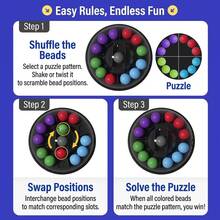 1PC-Kids Rotating Magic Ball Puzzle - Color Matching Brain Teaser Game, 3D Logic & Spatial Reasoning Toy For Boys Girls, Educational STEM Gift, Hand-Eye Coordination Trainer - Multicolor - View 3