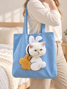 Breathable Pet Carrier Bag/Outdoor Backpack, Suitable For Cats And Dogs, One Shoulder Carry, All-Season Use, Breathable Design, Adjustable Shoulder Strap Pet Travel Backpack, Suitable For Small Dogs And Cats, Breathable Foldable Travel Bag, Suitable For Teddy, Pomeranian, Kittens, Etc. - Multicolor - View 7