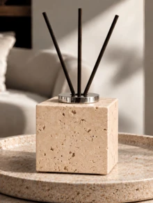 1pc Modern Art Aromatherapy Bottle, Dual-Use Reed Diffuser & Fragrance Stone Container, Multiple Colors Available, Creative Home Fragrance Decor Gift - D - View 3