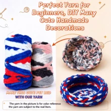 CLSUPER 500g/17.64oz/1.1lb Extra Thick Chenille Gradient Tie-Dye Yarn, Suitable For Arm Knitting, Beginner Handmade, Extra Thick Soft Giant Yarn, Suitable For Crochet And DIY Blankets, Multi-Color - Multicolor - View 2