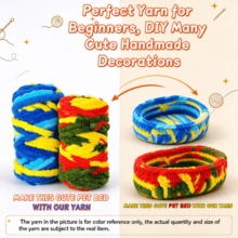 CLSUPER 500g/17.64oz/1.1lb Extra Thick Chenille Gradient Tie-Dye Yarn, Suitable For Arm Knitting, Beginner Handmade, Extra Thick Soft Giant Yarn, Suitable For Crochet And DIY Blankets, Multi-Color - Multicolor - View 13