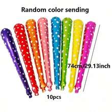 10/20pcs Star Pattern Cheer Inflatable Sticks Set, Party Decoration Gift Pack, Aluminum Foil Material, Suitable For Sports Events, Concerts, KTV Gatherings And Outdoor Game Activities Noise Balloons (Random Color Sent) - View 7