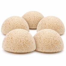 1-5PCS Walnut Konjac Facial Cleansing Sponges, Soft Face Wash Puffs For Makeup Removal, Gentle Exfoliating & Daily Skincare - Beige - View 12