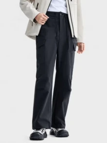 CAMEL CROWN Women's Cargo Pants, High Stretch Wear-Resistant 2-In-1 Outdoor Breathable Straight Woven Trousers - Phantom Black - View 1