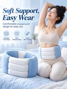 Soft Waist Support Cushion, Wraparound Lumbar Pillow For Side Sleeping & Back Sleeping, Bed Rest Support Accessory, Comfortable Sleep Pillow, Mother's Day Christmas Birthday Gift - Multi-color - View 3