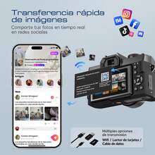 NBD Black Digital Camera 64MP 4K, 3.0-Inch Flip Screen Vlog Camera, Wide-Angle And Macro Lens, With External Microphone, WIFI, 16x Digital Zoom, Built-In Flash, Selfie And Night Mode, Suitable For Beginners (32GB Card + 2 Batteries) - View 6
