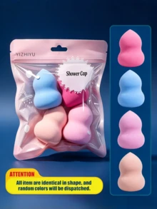 4Pcs Gourd Makeup Sponge Blender Set, Soft Beauty Foundation Blending Sponge, Random Color - Multicolor - View 8