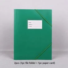 2pcs (1pc File Folder + 1pc Label Card) Frosted PP Elastic Cord Slot File Folder A4 Office Document Storage Organizer, Learning Material Organizer, Project Report & Receipt Storage, Large Capacity Archive Folder, Office & Student Universal Organizer - Sets - View 12