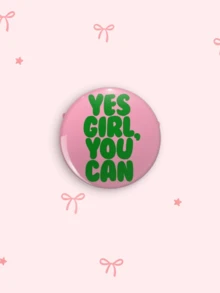 1pc/6pcs 4.4cm Y2K Pink Fun Pattern Button Badge,Inspirational Slogan & Pink Leopard,Bag Charm Clothing Accessory,Fun Gift For Friends, Family, Teachers And Classmates,Perfect For Halloween And Christmas - Multicolor - View 3