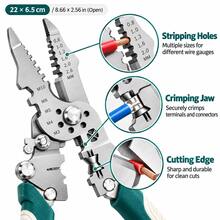 A Foldable Multi-Functional Industrial-Grade Wire Stripper Designed For Electricians. A Durable, Precision-Made Multi-Tool Crafted From High-Carbon Steel, Suitable For Cutting, Crimping, And Stripping Wires, And Ideal For All Electrical Work - A - View 4