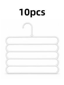 Space-Saving Pants Hangers With 5-Tier Non-Slip Rack For Wrinkle-Free Wardrobe Heavy-Duty Closet Organizer For Students And Renters Sleek Pants Storing To Maximize Cramped Cabinet Space Dorm Room Essentials College Room Decor Back To School - Multicolor - View 13