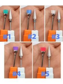 Easy Nail 2Pcs Nail Drill Bit Set Extra Coarse Coarse Medium Fine Extra Fine For Manicure Grinding Polishing - Multicolor - View 7