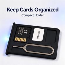 1pc SIM Card And Micro SD Storage Box, Shockproof Secure Storage Case, Pocket-Sized Travel Card Organizer, Suitable For Business Trips, Travel, Home, Office Storage - View 6