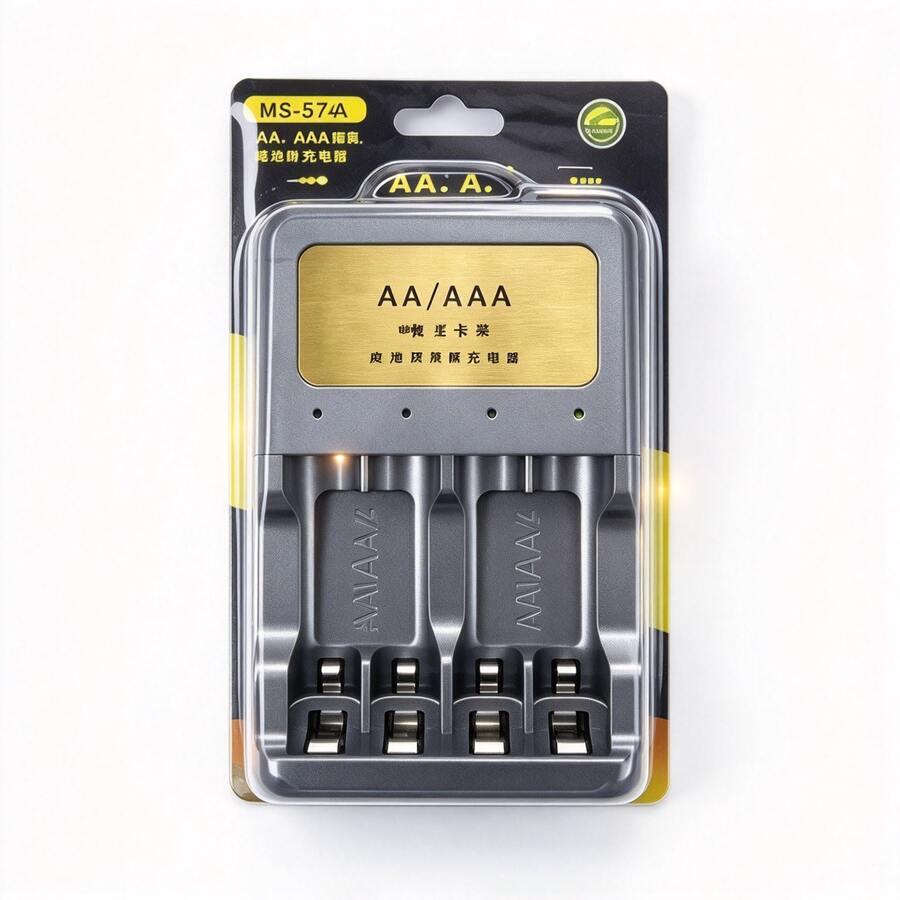 Cargador Kim MS-574A para baterías AA y AAA, compacto, práctico y de uso diario. - Aleatorio - Ver 1