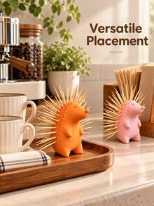 Creative New Animal-Themed Toothpick Holder And Decorative Piece-A Cute Hedgehog-Shaped Toothpick Dispenser. Perfect For Desktop Organization, Home Decor, And Kitchen Convenience. Home Accessories Halloween Deorations Halloween - Multicolor - View 5
