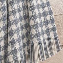 Houndstooth Sofa Throw Blanket With Tassels- 180X200 CM - Non-Slip Couch Protector For Living Room - Light Grey - View 3