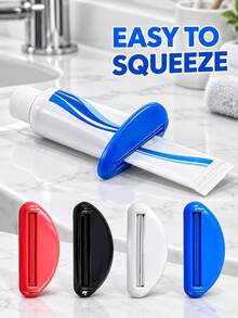 8Pcs Toothpaste Squeezer, 4 Colors Randomly Shipped, Manual Rolling Tube Wringer & Toothpaste Dispenser, Reusable No-Waste Squeezing Tool For Toothpaste & Face Wash, Bathroom, Kitchen, Dorm, Back To School & Halloween Gift - One Size - View 7