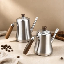 1pc Multifunctional Exquisite Stainless Steel Coffee Pot/Water Kettle/Teapot, Non-Stick Oil Storage Bottle For Home Kitchen, Large Capacity With Filter Mesh To Strain Oil Residue, Tea Infuser Pot - Multicolor - View 1