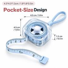 2M Transparent Colorful Tape Measure – Square Soft Measuring Tape & Portable Mini Ruler For Body, Sewing & Home Use – Flexible Dual-Scale Tape For Tailors, Crafters, DIY & Daily Measurement Needs – Compact & Lightweight Design - A - View 4