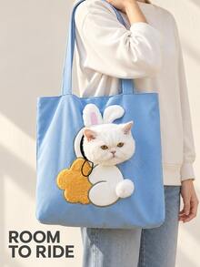 Breathable Pet Carrier Bag/Outdoor Backpack, Suitable For Cats And Dogs, One Shoulder Carry, All-Season Use, Breathable Design, Adjustable Shoulder Strap Pet Travel Backpack, Suitable For Small Dogs And Cats, Breathable Foldable Travel Bag, Suitable For Teddy, Pomeranian, Kittens, Etc. - Multicolor - View 5