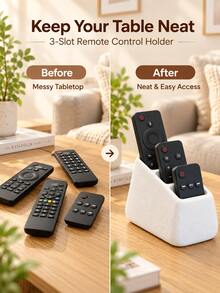 1pc Remote Control Storage Box, Black Multi-Compartment TV Remote Holder, Tiered Desktop Organizer, Suitable For Coffee Table And Bedside Cabinet, Easy Access Media Controller Storage Box - Multiple Styles and Colors - View 5