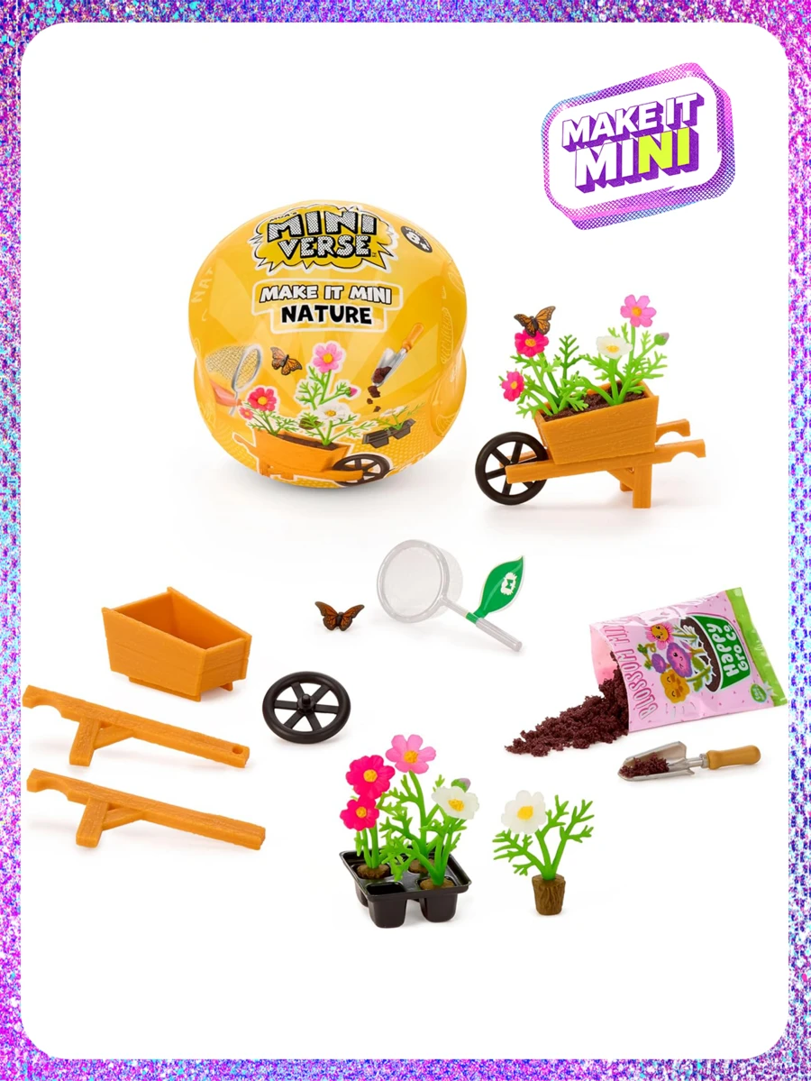 MGA Entertainment MGA's Miniverse Make It Mini Nature Series 3 Mini Collectibles, Mystery Blind Packaging, DIY Botanical Flower Plant Replica, Surprise Unboxing Gift, Desktop Mini Decor