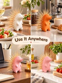 Creative New Animal-Themed Toothpick Holder And Decorative Piece-A Cute Hedgehog-Shaped Toothpick Dispenser. Perfect For Desktop Organization, Home Decor, And Kitchen Convenience. Home Accessories Halloween Deorations Halloween - Multicolor - View 8