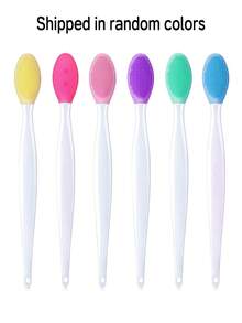 3 cái/5 cái/10 cái Bàn chải tẩy tế bào chết môi silicone hai mặt màu ngẫu nhiên, dụng cụ tẩy tế bào chết mềm mini, unisex, làm mờ vết thâm môi, giúp môi mịn màng và đầy đặn hơn - Nhiều màu - Xem 15