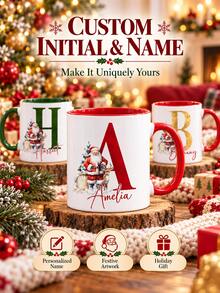 Personalized Christmas Mug, Nostalgic Santa Claus, Hot Chocolate Mug, Unbreakable Mug, Christmas Eve Gift Box, Christmas Stocking Stuffer - Multicolor - View 4