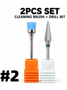 Easy Nail 2Pcs Nail Drill Bit Set Extra Coarse Coarse Medium Fine Extra Fine For Manicure Grinding Polishing - Multicolor - View 4