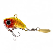 1pc Full-Body VIB Lure, Winter Ice Fishing Special Rotating Glitter Metal Fake Bait, Long Cast Sinking Bionic Lure For Bass And Perch - Multicolor - View 21