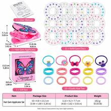 DIY Hair Accessories Gemstone & Rhinestone Set - Sparkling Hair Styling Tool. Perfect Christmas Gift For Women; Heat-Free Styling Method To Add Shine To Hair. Easy To Use, Suitable For Hair, Ideal For Parties Or Holiday Gifts. - Butterfly Set - View 10