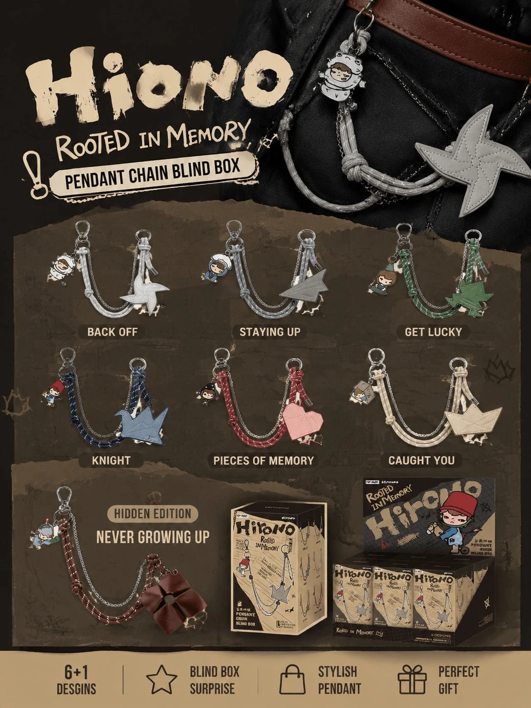 Kotak kejutan liontin seri Hirono Echo menampilkan desain menggemaskan yang dipadukan dengan elemen gothic retro. Rantai aksesori fesyen multifungsi dan gantungan tas ransel bertema kartun ini sangat cocok untuk pesta liburan, ulang tahun, atau kejutan Natal. - MultiWarna - View 1