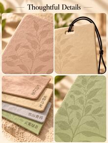 Tea Scented Car Air Freshener Hanging Card, Hanging Fragrance Card Suitable For Rearview Mirror, Closet, Bedroom And Home Scenes, Plant-Based Fragrance Diffuser With Convenient Hanging Ring, Decorative Scent Card, Multiple Tea Scent Options Available - Multicolor - View 9