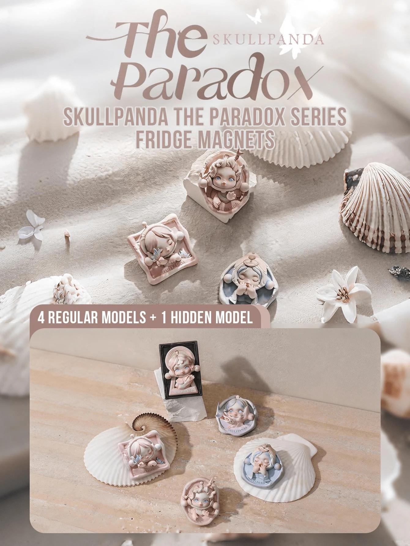 SKULLPANDA Paradox Series Magnetic Blind Box, Figure Statue Model Ornament, Kitchen Decor Fridge Magnet, SKULLPANDA 3D Cartoon Design Fridge Magnet, Memo Board Decorative Sticker, Toy Blind Box Collectible, Birthday And Christmas Gift - Multicolor - View 1