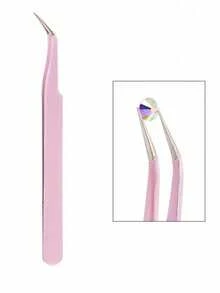 1pc Random Korean-Style Eyelash Tweezers - Cute Scenic Sticker Tool,Angled-Tip Tweezers - Multicolor - View 11