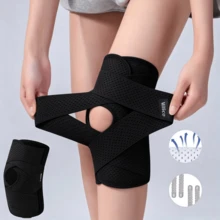 Elastic Band Knee Support, Breathable Polyester, Unisex, For Fitness, Basketball, And Various Outdoor Sports - Multicolor - View 14
