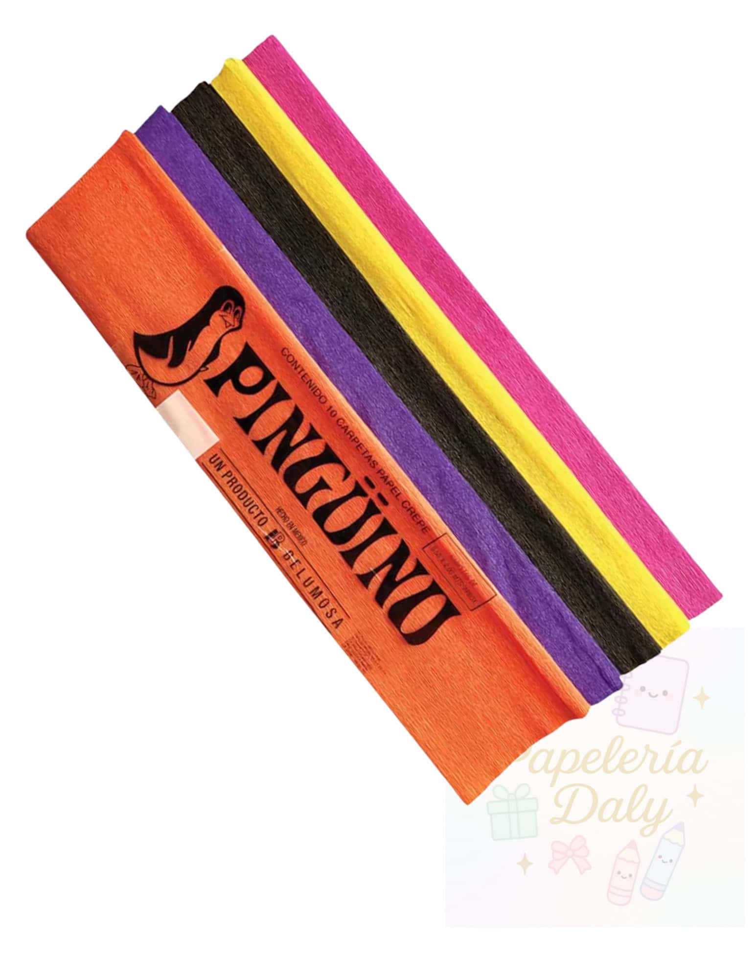 Purple Crepe Paper Folder, Pinguino Brand - M - View 1