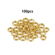 100 Pcs/Pack Stainless Steel Double Split Rings Double Layer Iron Rings Key Chain Connectors Pendant Toy Connecting Rings Double Loop DIY Handmade - Double Hanging Loop - View 14