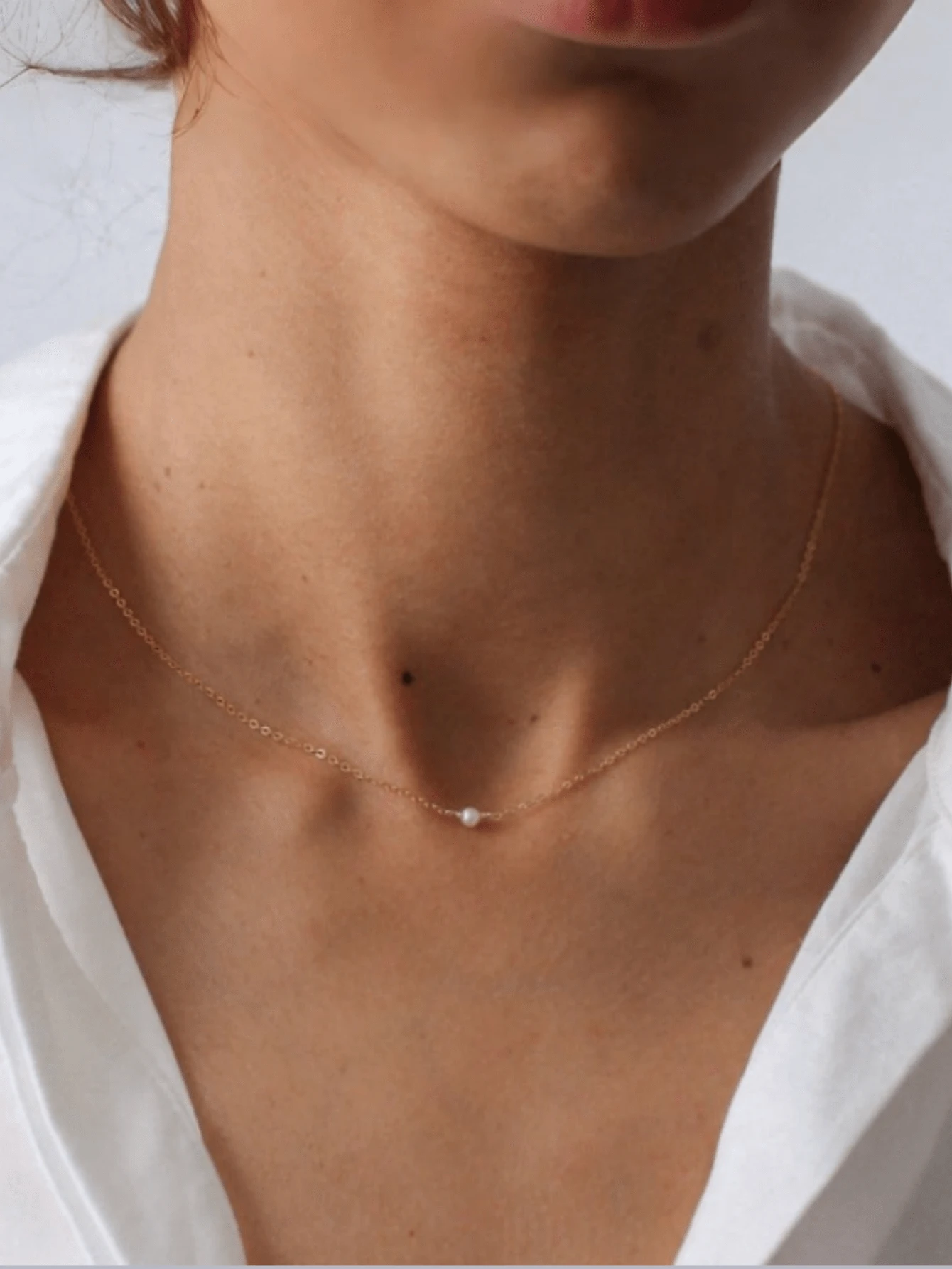 A White Single Pearl Handmade Wound Necklace, A Holiday Gift For Family And Friends - Multicolor - View 1