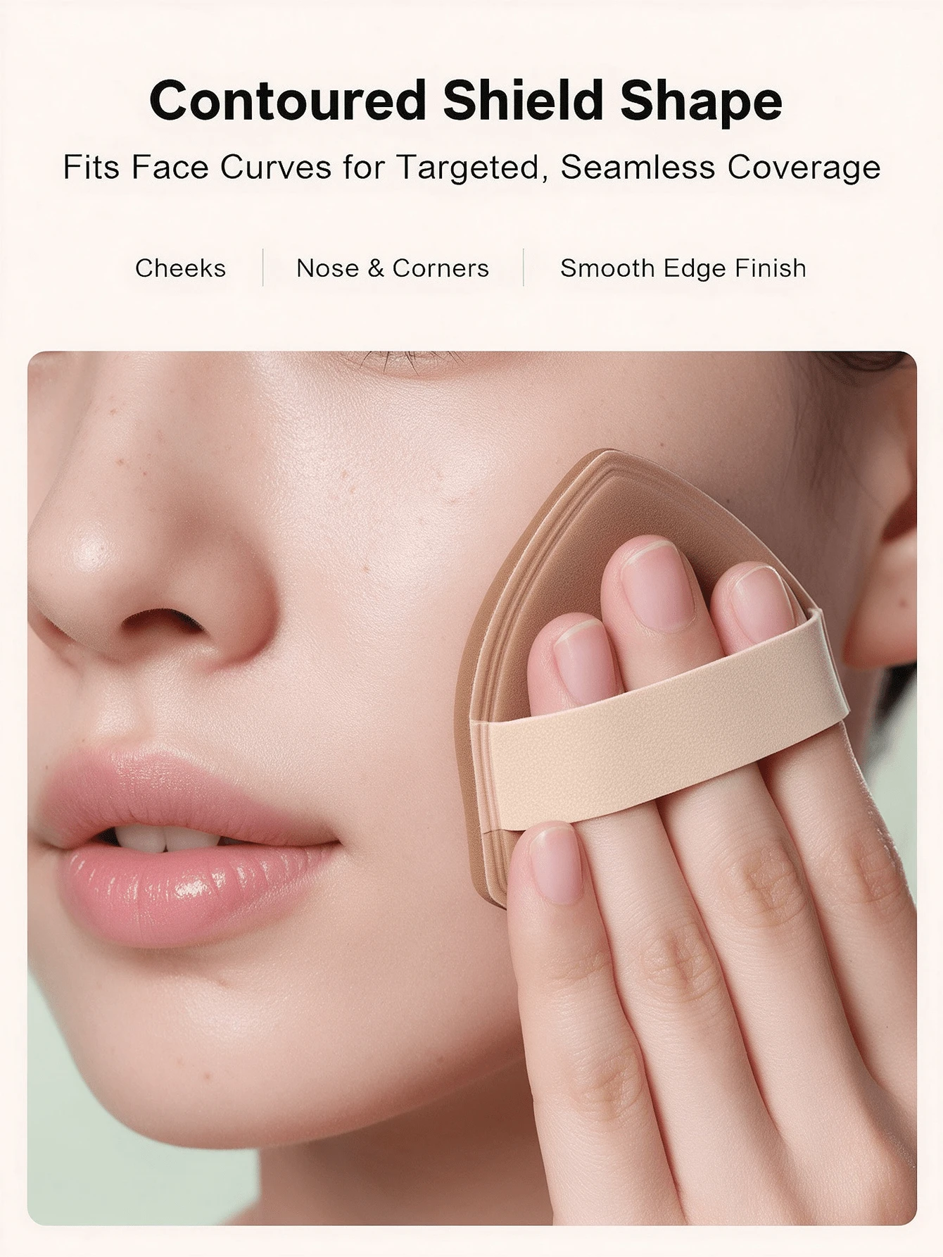 2pcs Thickened Marshmallow Milk Skin Mousse Air Cushion Powder Puff, Soft And Fluffy Touch, Fine And Soft Texture, Doesn't Absorb Too Much Powder, Dry And Wet Dual Use Suitable For Foundation, Even And Smooth Application Without Caking, Essential For Daily Makeup And Touch-Ups - Multicolor - View 1