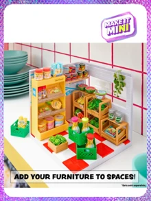 MGA Entertainment MGA's Miniverse Make It Mini Spaces Furniture Mini Collectibles, Mystery Surprise Pack, DIY Crafts With Replica Plants & Food, Customizable Desktop Display Gift, NOT Edible - Multicolor - View 7