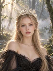 Luxury Silver Pearl Rhinestone Bridal Crown Tiara Wedding Hair Accessories Women Bride For Prom Party Event - Silver - View 3