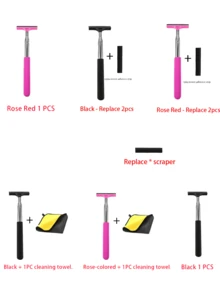Car Side Mirror Squeegee, Retractable Windshield And Rearview Mirror Wiper, Telescopic Long Handle Water Stain Cleaner, Portable Interior And Exterior Car Cleaning Tool, Rain And Fog Weather Car Accessory, Portable Car Window Cleaning Brush And Snow Brush, Scratch-Free Cleaning, Suitable For Car Interior, Home, Office And More, Multiple Styles Available, Essential Gift For Drivers - A - View 4