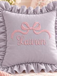 Customized Name Pillowcase, Embroidered Pillowcase, Without Pillow Insert, Couple Gift, Wedding Gift, Wedding Keepsake - Multicolor - View 6