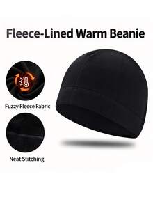 1pc/2pcs Unisex Winter Cycling Beanie, Thermal Lined Warm, Suitable For Outdoor Sports Helmet Liner - A - View 4