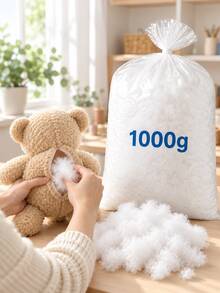 1000g Polyester Fiber Filling, Soft High Elasticity Pillow Core Stuffing, Plush Doll Filling, Cushion Stuffing And DIY Craft Material Christmas Fake Snow Decoration - A - View 8