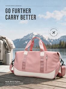 1pc Lightweight Large Capacity Travel Sports Bag, Suitable For Outdoor Sports And Travel. Durable And Sturdy, Multi-Functional Storage, Essential For Adventure Enthusiasts. Unisex, Ideal For Hiking, Trekking, Camping And Other Activities. - Multicolor - View 6