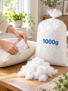 1000g Polyester Fiber Filling, Soft High Elasticity Pillow Core Stuffing, Plush Doll Filling, Cushion Stuffing And DIY Craft Material Christmas Fake Snow Decoration - A - View 7